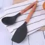 Silicone Cooking Utensils, 11pcs Nonstick Kitchenware with Wooden Handle for Home Restaurant Hotel