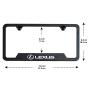 2pcs License Plate Stainless Steel Frame for Lexus Logo,Applicable to US Standard car License Frame,with Carbon Fiber Textured Glossy Finish,Improve Your car