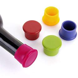 Silicone Wine Stoppers Kitchenware Bottle Caps，Wine Stoppers 5 PCS Of Silicone Wine Reusable Caps Stoppers For Wine And Beer Glass Bottles