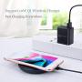 Quick Charge 3.0 Wall Charger, OKRAY 2 Pack 18W Fast Charging USB Wall Charger Power Adapter USB Plug Compatible 10W Wireless Charger, iPad Pro, Tablets, iPhone, Samsung Galaxy, LG, HTC (Black Black)
