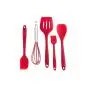 5Pcs Silicone Cooking Tool Set Flexible Kitchenware Non Stick Baking Tool With Round Handle And Eggbeater For Kitchen Restaurant