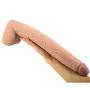 JRZDFXS Silicone 16 Inch Female Extra Huge Big Lifelike Personal Massage Wand Toys Body Massager with Large Balls and Head Brown Women for Female Beginner Personal Body