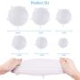 Silicone Stretch Lids, 12 Pack Reusable Airtight Food Storage Covers, Keeping Food Fresh, Durable and Stretchable to Fit Various Sizes and Shapes of Containers.Microwave and Dishwasher Safe 6 Sizes