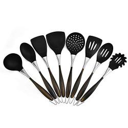 Silicone Kitchenware Set with Hook, 8 Piece Set of Silicone Cooking Set, Heat and Nonstick Cooker Turner Cooking Kit