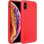 Miracase Liquid Silicone Case Compatible with iPhone Xs Max 6.5 inch (2018), Gel Rubber Full Body Protection Shockproof Cover Case Drop Protection Case (Red)