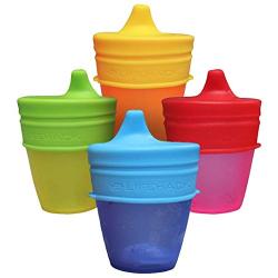 Sippy Cup Lids by MrLifeHack - (4 Pack) - Makes Any Cup Or Bottle Spill Proof - 100% BPA Free Leak Proof Silicone - Perfect for Toddlers & Babies