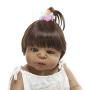 Zero Pam Realistic Biracail Reborn Toddler Dolls Full Body Silicone Vinyl Lifelike Anatomically Correct Cute Girl Doll 23 inch Realistic Xmas Birthday Gift for Baby Age 3+