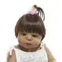 Zero Pam Realistic Biracail Reborn Toddler Dolls Full Body Silicone Vinyl Lifelike Anatomically Correct Cute Girl Doll 23 inch Realistic Xmas Birthday Gift for Baby Age 3+
