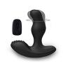 LEVETT Vibrating Anal Plug Butt Vibrator Silicone 16+3 Modes 360 Degree Rotating Head Stimulator Prostate Massager with Remote Controller Operation for Male Sex Toys(Black)