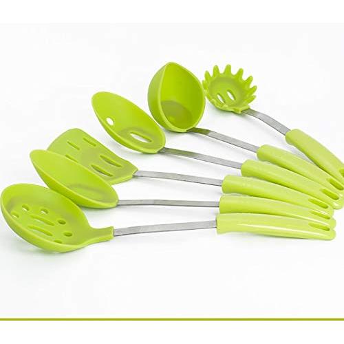 JunbosiKitchenware 6 Piece Set of Bow Handle Non-Stick Pan Silicone Shovel Silicone Kitchenware