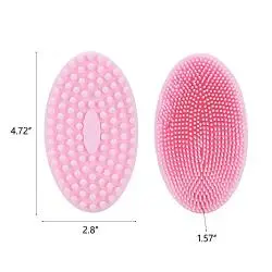 1 Pack Green Soft Exfoliating Silicone Body Scrubber, Easy to Clean