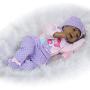 TERABITHIA 22inch Black Gentle Touch Alive Collectible African-American Reborn Baby Girl Dolls Look Real