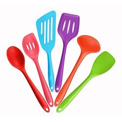 ALLCIAA Color Box Silicone Kitchen Utensils Set 6 Sets Of Non-stick Pot Kitchen Tools Cooking Scoop Kitchen Use Silicone Kitchenware (Color : Multicolor)