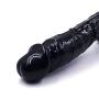 HYLHYL5-F Silicone Flexible Medical-Grade Super Realistic Stick Ultra-Soft Realistic Toy with Suction Cup (Black, L:23cm/7.48 in, W:4.5cm/1.57 in)