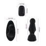 Nero Anus Massager Vibrator Male Silicone Stimulate Prostate Wireless and Rechargeable Multi-speed Adult Toy for Men (Black)