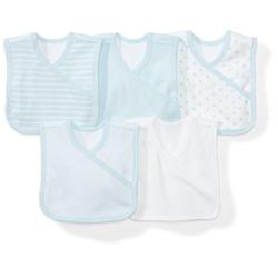 Moon and Back Baby Set of 5 Organic Reversible Bibs