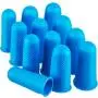 Frienda 12 Pieces Hot Glue Gun Finger Caps Silicone Finger Protectors for Hot Glue Wax Rosin Resin Honey Adhesives Scrapbooking Sewing in 3 Sizes (Blue)