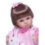 Pinky 17" 43cm Lifelike Reborn Baby Girl Dolls Soft Silicone Doll Realistic Looking Newborn Dolls Real Touch Doll Toddler Cute Toy Child Birthday and Xmas Gift