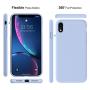 Miracase Liquid Silicone Case Compatible with iPhone XR 6.1 inch (2018), Gel Rubber Full Body Protection Shockproof Cover Case Drop Protection Case (Clove Purple)