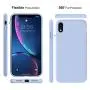 Miracase Liquid Silicone Case Compatible with iPhone XR 6.1 inch (2018), Gel Rubber Full Body Protection Shockproof Cover Case Drop Protection Case (Clove Purple)