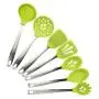 Kitchen tools Safety and environmental protection cooking spoon shovel set Stainless steel handle silicone kitchenware set 7