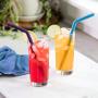 Large Thick Smoothie Reusable Silicone Drinking Straws w/Cleaning Brush - Extra Long Flexible - Yeti/RTIC Tumbler Compatible and BPA Free (Set of 8)