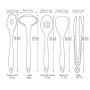 Cooking Spoon Shovel Silicone Cooking Kitchenware Set 10 Piece Set Non-Stick Shovel Colander Egg Beater Food Clip, multicolor