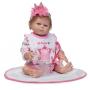 iCradle 20 Inch 50cm Realistic Reborn Doll Full Body Vinyl Silicone Anatomically Correct Real Life Like Baby Girl Doll True Looking Newborn Dolls Child Toy Free Magnet Pacifier Xmas Present For Age 3+