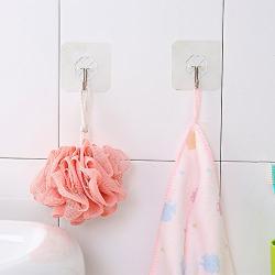 MOVEmen 24x Strong Transparent Suction Cup Sucker Wall Hooks Hanger for Bathroom Washing Rack Keychain Hook Scarf Tie Towel Hook Kitchen Drain Rack Kitchenware Storage Rack Scarf Tie Towel Hook