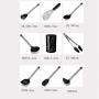 SKYyao Kitchen utensil set Silicone kitchenware nine-piece set with kitchenware rack cooking scoop Set Material: Silicone