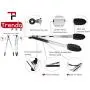 TrendaPro BBQ Grill Set 7-Pcs, Black | BBQ Gloves | 2 Grill Mats | Meat Claws | 2 Kitchen Tongs | Basting Brush | Grilling Accessories, BBQ Tools, Heat Resistant Gloves for Cooking, Indoor & Outdoor