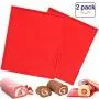 2 Pcs Luck Love Swiss Roll Cake Mat Flexible Baking Tray Jelly Roll Pan Silicone Cookies Mold Bakeware