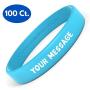 Reminderband Silicone Wristbands - 100 Pack - Personalized Customizable Rubber Bracelets - Customized for Motivation, Events, Gifts, Support, Causes, Fundraisers, Awareness - Men, Women