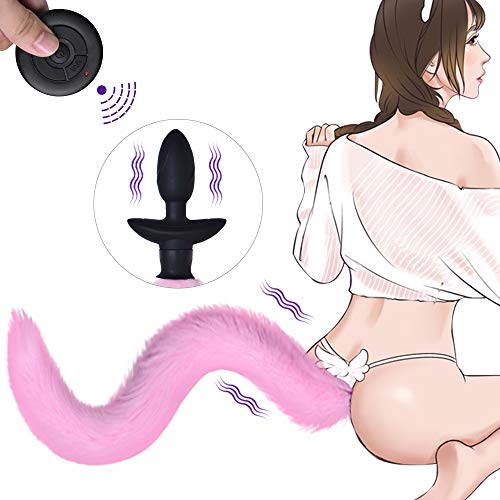 Vibrating Anal Plug Feelingirl Vibrator Prostate Massager BDSM Sex Toy with Automatically Shaking Tail Prostate Stimulator Submissive Role Play Wireless Remote Adult Toy