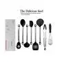 Wpcwl Silicone kitchenware kitchen tools stainless steel tube handle eight sets of high temperature silicone kitchenware (Size : 8-piece set)