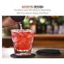 NIZE Silicone Coasters, 8 Easy To Clean Black Drink Coasters, Perfect To Protect Your Furniture, No More Water Rings and Wet Sticky Tables, Non-Slip and Great Grip, Long-Lasting