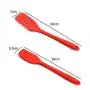 Carejoy Silicone kitchenware Cooking Baking Tool Set Silicone Scraper Egg Beater 5 Pieces red