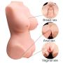 Rzoeox Sex Doll Male Masturbator with Vagina and Anal, 3D Lifelike TPE Torso Toys with Metal Skeleton for Men Masturbation (14.2 x 10.3 x 5.7in, 5.5kg)