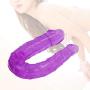 PRETYZOOM Silicone Double Headed Ended Dildo Dong G Spot Dildo Toy for Women (Purple)