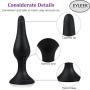 EYLEER Soft Silicone an-al B-u-t-t Pl-UG Beads Toys, Comfortable an-al Beginner Trainer for Women Men Couples,Pack of 4 (Black)