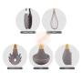Kitchen Utensils Set 8-pieces Cooking Tools kitchenware Non-stick Silicone Cookware With Tong Spoon Spatula Pasta Server Whisk,see