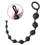 Cob Silicone Anal Beads Body Safe Butt Plug with Beads Sex Toy for Anal Players 13.9&quot (Black)