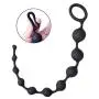 Cob Silicone Anal Beads Body Safe Butt Plug with Beads Sex Toy for Anal Players 13.9" (Black)