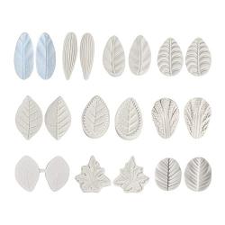 AK ART KITCHENWARE 10 Pairs Leaves Vein Molds Gumpaste Leaf Veiner Silicone Molds for Decorating Cakes