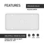 Rightcar Solutions Flawless Silicone License Plate Frame - Rust-Proof. Rattle-Proof. Weather-Proof. - White