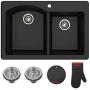 Kraus Forteza Granite Kitchen Sink, 33-Inch, KGD-50BLACK
