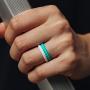 ThunderFit Womens Thin Swivel Rings, 10 Rings / 8 Rings / 4 Rings / 1 Ring - Stackable Silicone Wedding Rings - 2.5mm Wide - 2mm Thick