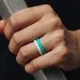 ThunderFit Womens Thin Swivel Rings, 10 Rings / 8 Rings / 4 Rings / 1 Ring - Stackable Silicone Wedding Rings - 2.5mm Wide - 2mm Thick