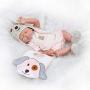 2PCS Reborn Baby Dolls Twins Silicone Full Body Boy and Girl Realistic Look Weighted Washable Bath Babies Sleeping and Awake Dolls for Adults Collectibles