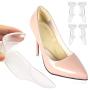 Heel Cushions-Heel Grips/High Heel Pads Inserts, Silicone Shoe Pads for Anti-Slip Heel Grips Inserts Liners Arch Support Foot Insoles , Back of Heel Protector - 2 Pairs (Transparent)